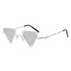 SHAUNA Vintage Punk Styles Women Triangle Sunglasses Fashion Men Hollow Out Red Lens Shades UV400