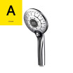 Free Shipping Ciencia ABS Plastic Chrome handheld shower head3-colors 2-setiing water Glow LED Light Temperature Shower head
