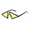 SHAUNA Unique Women Triangle Sunglasses Fashion Men Clear Frame Pink Yellow Glasses Summer Styles UV400