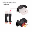 2pcs Tamiya Head Female to Dean Style T Plug Male Connector Adapter Convertor for RC Car Li-Po Li-lion Battery