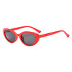 SHAUNA Fashion Shell Grain Frame Women Cat Eye Sunglasses Popular Ladies Clear Red Oval Lens Shades UV400