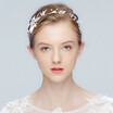 Jonnafe Silver Color Leaf Tiara Bridal Headband Wedding Hair Vine Accessories Handmade Women Hair Piece
