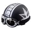 Dade electric car helmet female Harley half helmet male four seasons universal battery bicycle car helmets code bright black half leaf star