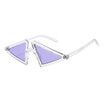 SHAUNA Unique Women Triangle Sunglasses Fashion Men Clear Frame Pink Yellow Glasses Summer Styles UV400