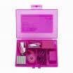 Ovied office officedepot mini stationery set stapler punch tape pencil sharpener eraser paper clip staples pink DSS129-P