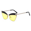SHAUNA Fashion Half Frame Women Cat Eye Sunglasses Retro Ladies Glasses UV400