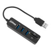 Mzxtby Mini 2 in 1 Combo 3 Port USB 20 HUB SplitterCard Reader for SD TF Micro SD for PC Laptop Peripherals Accessories