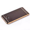 Mzxtby Luxury Leather Case Plating Frame Soft TPU Back Cover for Samsung Galaxy S6 Edge TPU Gel Soft Litchi Silicone Cases