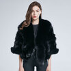 Fox fur vest natural leather grass jacket female autumn&winter coat real fur coat fox tail fur collar fashion design warm
