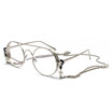 SHAUNA Classic Women Round Metal Glasses Frame Fashion Men Clear Pink Lens Goggle Shades With Chain