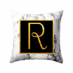 Modern Pillowcases 4545 Gold Alphabet Word Letter White Marble Pattern Pillow Case Super Soft Throw Sofa Bed Cushion Cover Protec