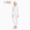 INTERIGHT Qiuyi Qiuku 50S long-staple cotton spandex comfortable warm female round neck suit ingenuity to create Jingshu cotton craft white M