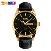 SKMEI quartz watch fashionable Casual lady calendar watch alloy Dial 30 m Waterproof luxury watch 9073 Relogio Feminino