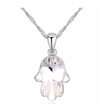 Crystal from Swa Elements Hand Necklaces Pendants Bijoux For Women Best Gift White Gold Plated 23660