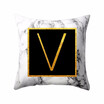 Fundas de almohada modernas 45 * 45 Carta de palabra del alfabeto de oro Patrón de almohada de mármol blanco Funda de almohada Súper suave funda de sofá cama Protec Fundas de almohada modernas 45 * 45 Carta de palabra del alfabeto de oro Patrón de almohada de mármol blanco Funda de almohada Súper suave funda de sofá cama Protec