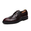 2018 Autumn New Fashion Crocodile Leather Business Shoes Men Classic Lace Up Brogue Shoes Male Formal Dress Shoes Breathable