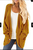 Women New Autumn fashion Ladies knitted sweater Pure color sweater coat