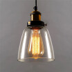Baycheer HL371089 Vintage Bronze LED Mini-Pendant 1 Light with Clear Glass Dome Shape