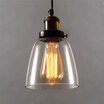 Baycheer HL371089 Vintage Bronze LED Mini-Pendant 1 Light with Clear Glass Dome Shape