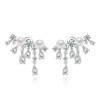 Aiyaya Fashion Jewelry Waterdrop Round Cubic Zircon Simulated Pearl Earrings High Quality