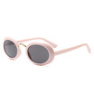 SHAUNA Metal Bridge Popular Women Small Oval Sunglasses Fashion Men Tinted Lens Glasses UV400