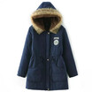Thick cotton-padded JacketWinter new arrival fur collar hooded coat womens cotton-padded coat large size