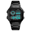 SKMEI Waterproof Military Sports Mens Stainless Steel LED Digital Wrist Watch