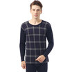 Antarctic people Qiu Qiu Qiu men&39s underwear fashion Shu skin cotton jacquard youth in the elderly thermal underwear sets N693D10041 possession of green - positive grid-XL