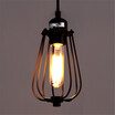 Baycheer HL371257 Vintage Cage Entryway LED Pendant Light LOFT Industrial Ceiling Pendant Fixtures Black