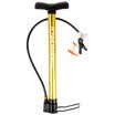 Double-brand portable multi-function bicycle basketball inflatable swimming ring pump with gas needle&car tire clips gold extra large