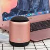 Langqin ROYQUEEN C1 Bluetooth 42 Portable Card Speakers TWS Interconnect True Wireless Stereo Play Hands-free Call RGB Ambient Light All Aluminum Body Rose Gold