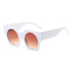 SHAUNA Oversize Women Square Sunglasses Amazing Laser Printing Round Mirror Lens Men Glasses UV400