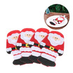 4pcsset Santa Claus Christmas Cutlery Holders Fork Knife Spoon Bags Pockets Set Christmas Decor Ornaments