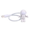 Spaceman Astronaut Shape LED Mini Night Light Keyboard Lamp USB Charging Port Design Flexible Bendable Hose Portable for Student