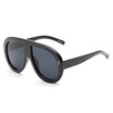 SHAUNA Oversize Double Colors Frame Women Pilot Sunglasses Brand Designer Fashion Nail Decoration Men Black Lens Shades
