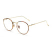 SHAUNA Comfortable Spring Hinge Fashion Women Round Metal Glasses Frame Retro Men Clear Lens Glasses