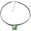 New Designs Love Heart Clover Necklaces Pendants For Best Friends Gift Crystals from Swa Elements Chain Necklace Jewelry 24882