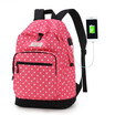 Men&women shoulder bag computer bag printing travel bag external USB charging hole student bag