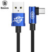 Baseus MVP USB Elbow Type-C Cable for Mobile Phone Samsuang Note 9 S8 HuaWei XiaoMi Qi Charging&Data Transfer