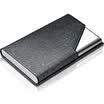 Excellent UHOO 6605 business card holder silver gray a bone skin 1 box large capacity card case