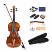 Professional Ammoon Pro Master Maestro Antonio Stradivari 1716 Style Handmade Antique 44 Full Size Violin Fiddle Kit with Carbon