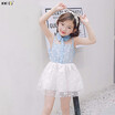 Baby Girls Dress Children Clothing Sleeveless Tutu Polka Dot Mesh Patchwork Kids Princess Dress 2 3 4 5 6 7 8 Years