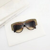 SHAUNA Luxury Crystal Decoration Women Cat Eye Sunglasses Oversize Men Gradient Lens Shades UV400