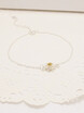 ONICE 925 Sterling Silver Chain Bracelet with Daisy Flower WQL005