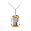 Aiyaya America&Europen Style Yellow Crrystal 10kt Gold Plated Pendant Necklaces
