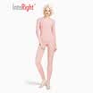 INTERIGHT Qiuyi Qiuku 50S long-staple cotton spandex super soft warm female round neck suit ingenuity to create Jingshu cotton craft white M