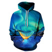 QYDM0284Mens Hoodie 3D Printed Women Pullover Sweater