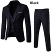 AOWOFS New European Slim Business Casual Suits three-piece Sports Coat Vest Suit Pant Groom Groomsmen wedding one button suits S-6XL