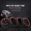 4PCS 110 RC On-Road Tyre Rhombus Tread Pattern for 110 HSP HPI Redcat RC4WD AXIAL RC Car
