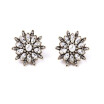 Aiyaya Fashion Style Elegant Waterdrop Snowflake High Quality Cubic Zircon Round Stud Earrings